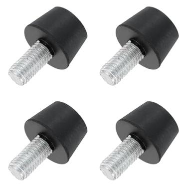 Imagem de uxcell 4 peças de isoladores de vibração de borracha montagens de amortecedor de borracha, pinos cônicos de 2,5 cm x 1,6 cm com rosca M10 x 20 mm, bloco silencioso para compressores de ar, motor,