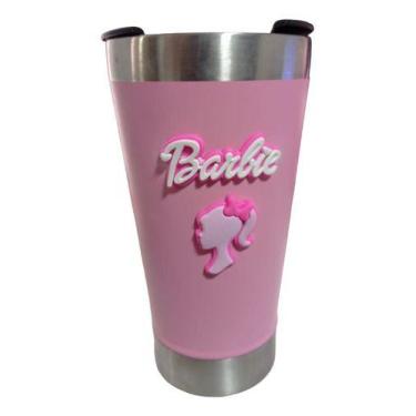 Imagem de Copo Barbie Rosa Termico Aço Inox Personalizado Lindo - Loja Dinka