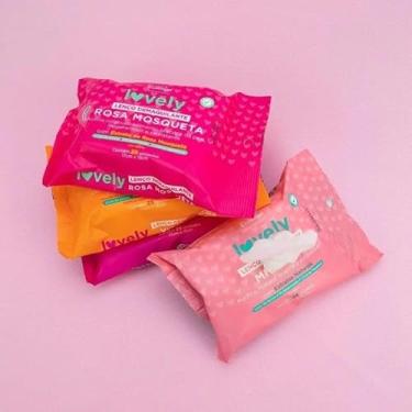 Imagem de Lovely Lenço Demaquilante Rosa Mosqueta, 25 Unidades, Rosa