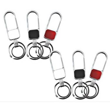 Imagem de Kit Chaveiro Metal Cromado Mosquetão 2 Argolas Personalizável 24013 - 