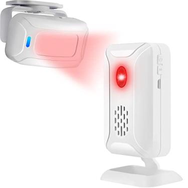 Imagem de Cruxer Sensor de Movimento Alarme Campainha de Porta Interna para Negócios Ao Entrar Campainha com Detector de Movimento Sem Fio para Loja Visitante Do Escritório Em Casa, Lembrete (1 Sensor +1 Recept