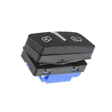 Imagem de INFINAUTO 1 botão de interruptor de fechadura de porta frontal lado esquerdo do motorista para Volkswagen Touareg 2011-2015 Botão de controle de fechadura de porta nº 7P6962125A Design elegante