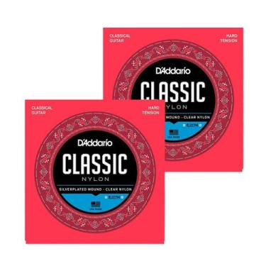 Imagem de Kit 2 encordoamento cordas violao nylon daddario ej27h alta