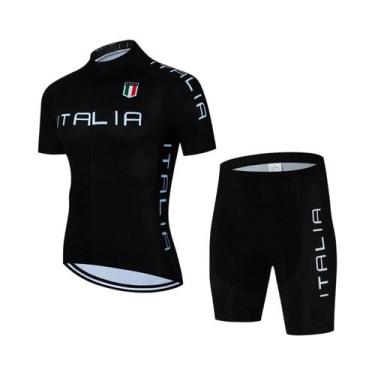 Imagem de Conjunto de Roupas de Ciclismo Masculina para Verão - Camisa e Calças 