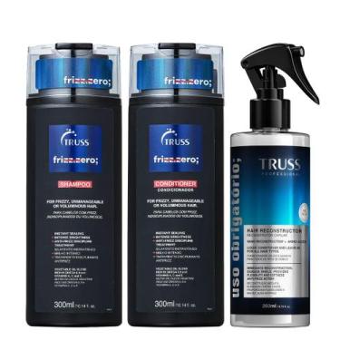 Imagem de Truss Frizz Zero Kit Shampoo Condicionador e Uso Obrigatório Reconstru