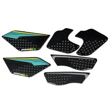 Imagem de Moldura para guarnições de tanque de gasolina protetor de almofada lateral adesivo de cobertura decalque de carenagem compatível com BMW R1300GS 2024 2025 (amarelo)