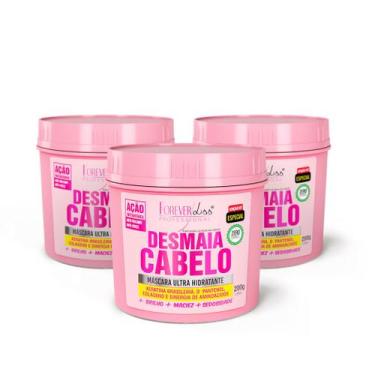 Imagem de Combo com 3 Máscaras Desmaia Cabelo Forever Liss 200G