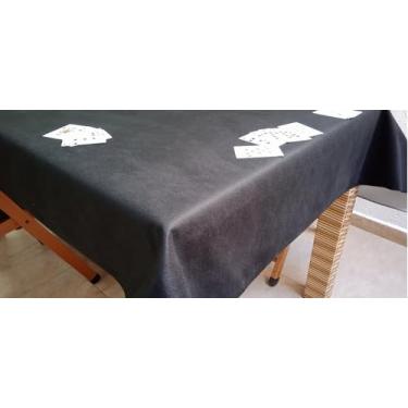 Imagem de Genérico, Toalha Mesa Jogos De Baralho Truco Poker 1,40x1,40 Preta Nome do desenho:Liso;Cor:Preto