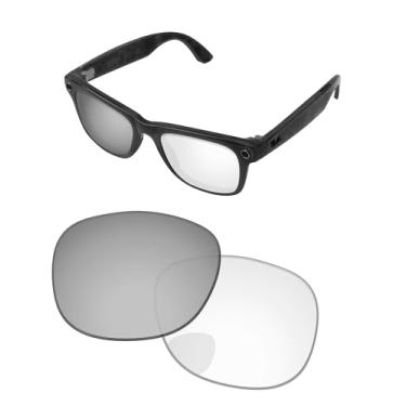 Imagem de PapaViva Lentes de substituição compatíveis com óculos de sol Ray-Ban Meta RW4008 53 mm Eclipse Silver Shield Photochromic Pro+, Eclipse Silver Shield Photochromic, RW4008 53mm