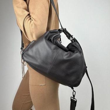 Imagem de Bolsa recuo em couro legítimo b.970, Café