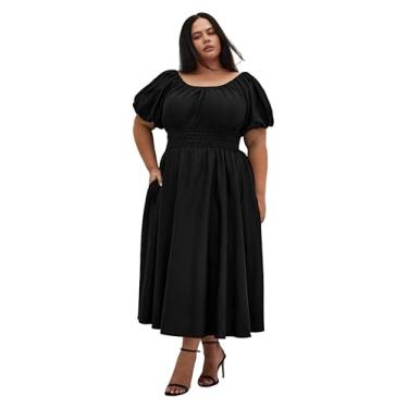 Imagem de City Chic Vestido feminino plus size - Lillian Midi, Preto, 52