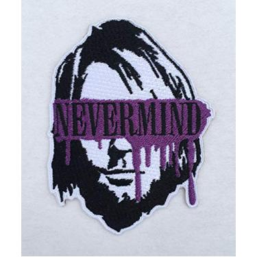 Imagem de Remendos de banda de rock Cobain bordado ferro na costura emblema inspirado King of Grunge Music Patch aplique para mochilas, chapéus, jaquetas, jeans, etc.