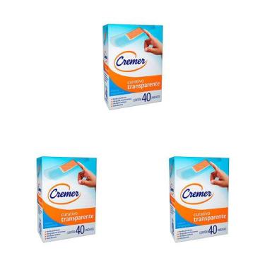 Imagem de Kit 3 Und Curativo Cremer Transparente Bordas Protetoras Com 40 Und