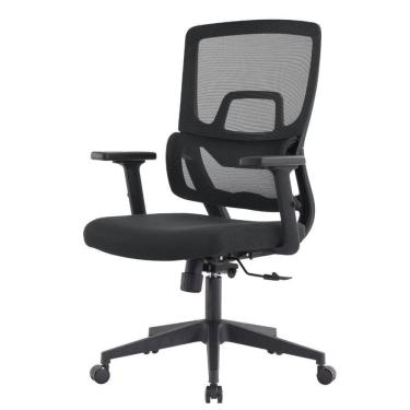 Imagem de Cadeira Escritório Nr-17 Chelsea Diretor Com Braços Fratini Encosto Tela Mesh Preta Base Rodízio