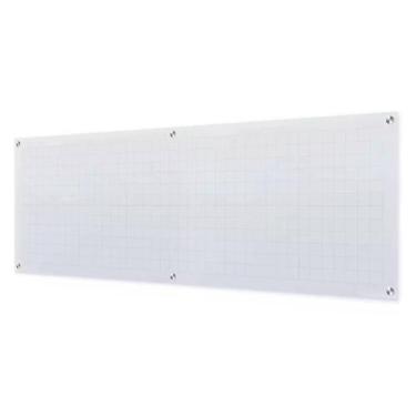 Imagem de Lousa De Vidro Quadro Quadriculado 2,50 X 1,20 C/ Suporte E Kit - Lumi