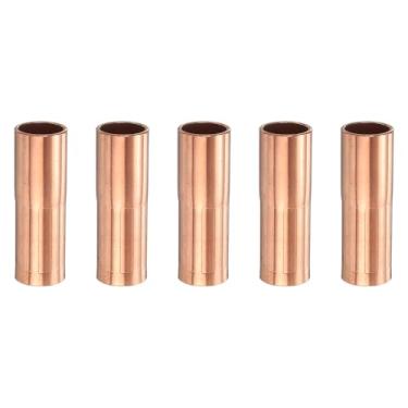 Imagem de HARFINGTON 5 peças de bocal de pistola de solda Mig 1,5 cm orifício 21-62 bocal de pistola de soldagem a gás cobre níquel acessório de pistola de soldagem para pistolas de solda 100L/Tweco Mini/#1 Mig