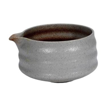 Imagem de Ｂｅｓｇａ Tigela de matcha de cerâmica, mixagem de porcelana Matcha, feita à mão, com derramamento de boliche da tigela, copo de chá verde feito à mão para, Branco