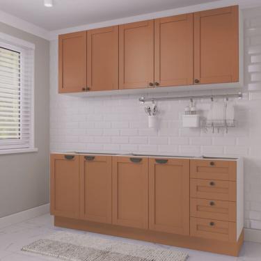 Imagem de Cozinha Modulada 4 Peças 2 Aéreos 2 Balcões Arizona Cabecasa Madeiramadeira