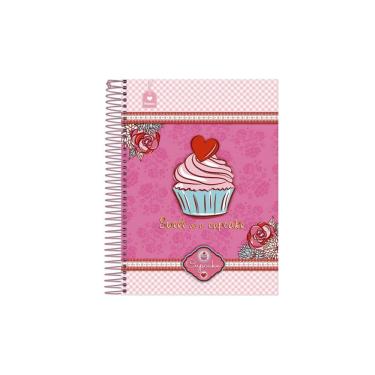 Imagem de Caderno Universitário Cupcake 10 Matérias 200 Folhas Foroni Capa Dura
