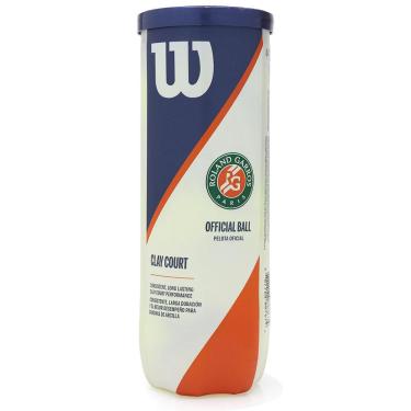 Imagem de Bola de Tênis Wilson Roland Garros Oficial Clay - Tubo com 03 Bolas