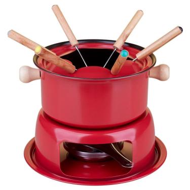 Imagem de Aparelho de Fondue 11 Peças Cazza Vermelho