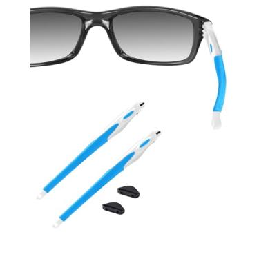 Imagem de HILEEN Braços brancos de substituição para óculos Oakley Crosslink OX8027 OX8029 OX8030 OX8031 OX8033 OX3149 azul-celeste