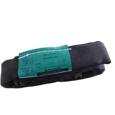 Imagem de Black Spanset 2,4 kg Alça de elevação de poliéster de 2,4 kg para aro aéreo Lyra Aparelhamento de seda aéreo ou luz de corda para uso de vídeo (02 verde - capacidade vertical 2,4 kg, 3 pés)