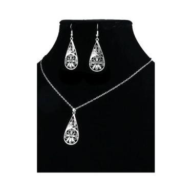 Imagem de Conjunto de Brincos e Colar com Pingente de Metal - Estilo Étnico, 231