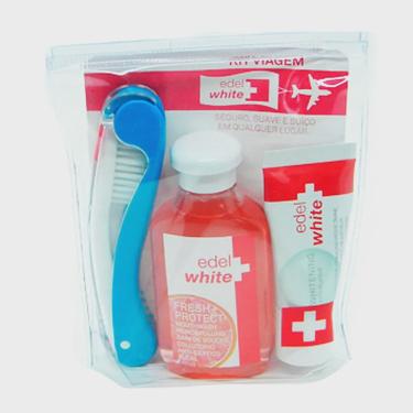 Imagem de Kit Viagem Edel White 1 Escova Dental + 1 Creme Dental + 1 Enxaguante Bucal Cores Sortidas