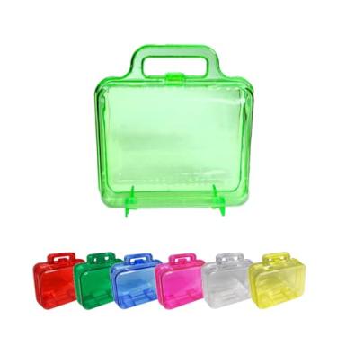 Imagem de Kit 35 Massinha de Modelar + 35 Bolha de Sabão + 70 Cortador de Massinha + 35 Maletinha de Acrílico Lembrancinha (Verde)