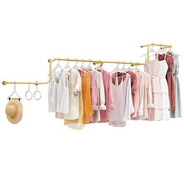 Imagem de CUTPOIY Suporte de exibição em lojas de roupas boutique, roupas comerciais modernas de varejo, suporte de pendurar para varão, varão, armário, expositor de varejo, armário de armazenamento (400 cm)