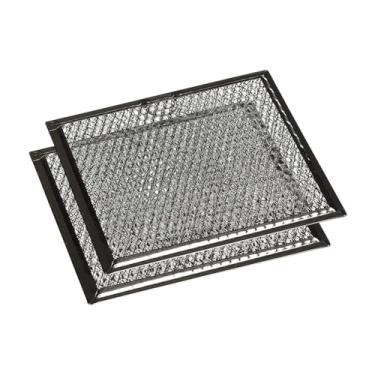 Imagem de MYCENSE 2PCS Microondas forno de alumínio de alumínio Grease Filtro Mesh Substituição para peças de tela WB02X11534 para home de cozinha de hotel