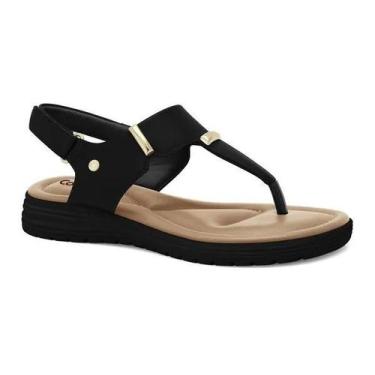 Imagem de Sandália Feminina Rasteira Chiffon Comfortflex Solado Anatômico, Plus,