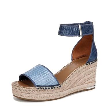 Imagem de Franco Sarto Sandália feminina Clemens Espadrille Wedge, Jeans azul, 35