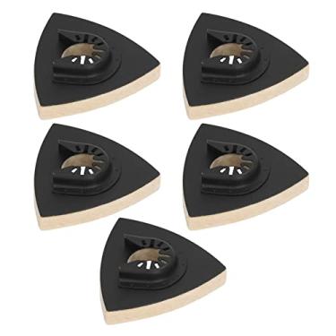 Imagem de Almofada de polimento de feltro, almofada de polimento de lã com base de aço de liga de feltro triangular de toque suave, ferramenta de polimento de tamanho padrão de 80 mm