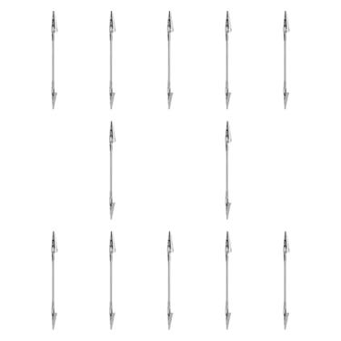 Imagem de Bothyi 12 peças de clipes jacaré de cabeça dupla, grampos jacaré, clipes de bobina flexíveis de aço inoxidável, suportes de bobina para fotos de cartão