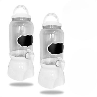 Imagem de Kit 2 Suqueira De Plástico Tampa E Torneira 3,6L Bebidas(Branco)