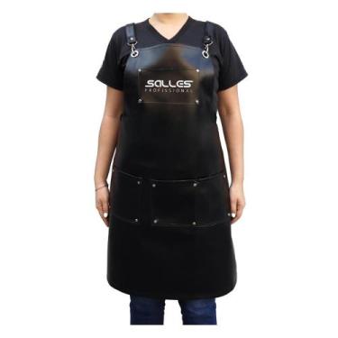 Imagem de Avental Para Cabeleireiro Barbeiro Premium Couro Salles Prof - Salles 
