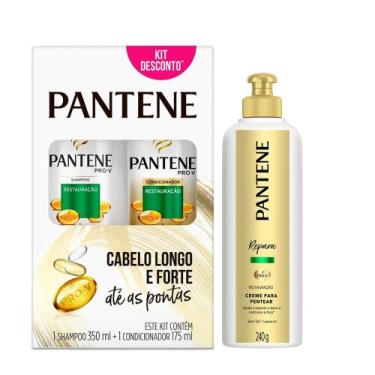 Imagem de Kit Pantene Restauração Shampoo 350ml + Condicionador 175ml + Creme Pa