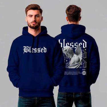 Imagem de Moletom Canguru Estampado Blessed REF1268-Masculino