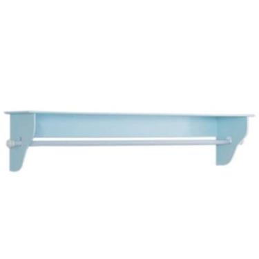 Imagem de Prateleira Porta Fraldas Varão Quarto De Bebê  60cm - Branca Mdf - Luc