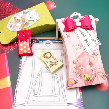 Imagem de Alinacutle Gift Box Dies,Metal Die Cut Cutting Dies, Handmade Gift Box Template Paper Craft Die-cuts DIY Treat Box for Birthday/Wedding/Festival,Pillow Box 2 Size
