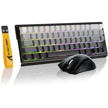 Imagem de X68 HE teclado para jogos e mouse R1, teclado magnético de 8 KHz, 16,8 M RGB, atuação personalizada, mouse ultraleve de 55 g com conectividade de 18.000 DPI-Moon Night