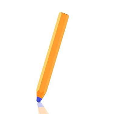 Imagem de Caneta Stylus infantil para todas as idades em formato de lápis Stylus Stylus universal compatível com iPad/iPhone/Android/Kindle/Samsung/Microsoft/Tablet-Amarelo