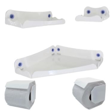 Imagem de Kit de acessórios de banheiro com ventosa 4 peças - Fábrica de Utilida