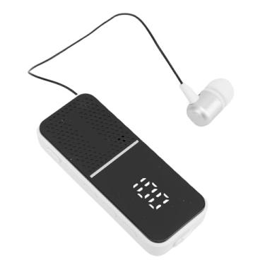 Imagem de Yunseity Fone de Ouvido Lavalier Sem Fio, Fone de Ouvido único para Condução e Ciclismo, Cancelamento de Ruído, Baixo Poderoso, Conexão Estável, 50H Use Tempo Com Exibição Digital (WHITE)