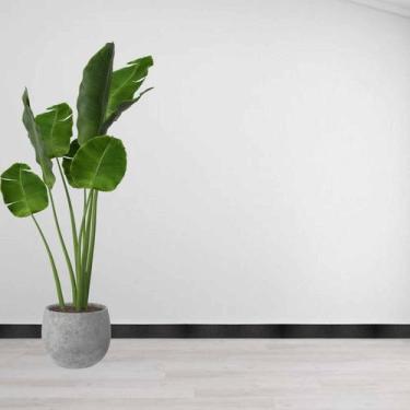 Imagem de Kit Rodapé de Poliestireno Liso 5 Barras de 07cm x 240cm Rende 12 Metr