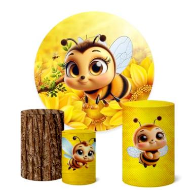 Imagem de Trio Capas Cilindro + Painel Redondo Abelhinha (K1ABL008)