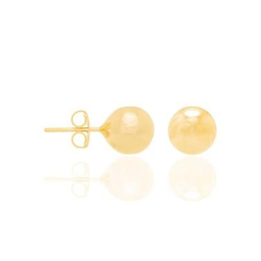 Imagem de BRINCO FORMADO POR BOLA LISA. MED. 8 MM DIÂMETRO Brinco feminino folhe