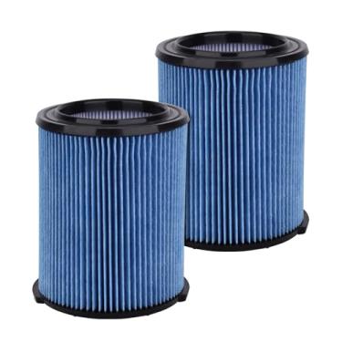 Imagem de 38751 Filtro de aspirador de pó de substituição compatível com Craftsman CMXZVBE38751 Filtro de vácuo úmido/seco para aspiradores de 5 a 20 galões, filtro de poeira fina (9-38751)